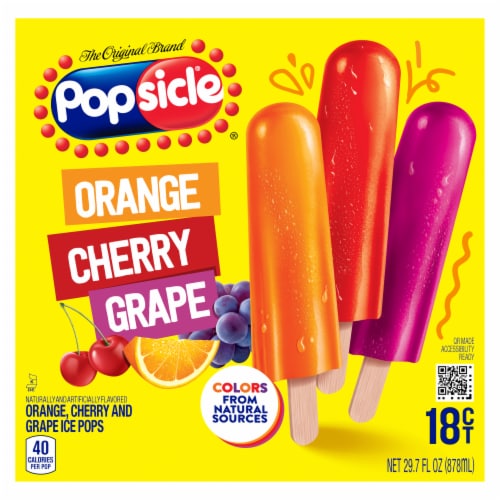 Popsicle Orange Cherry Grape Ice Pops Perspective: back