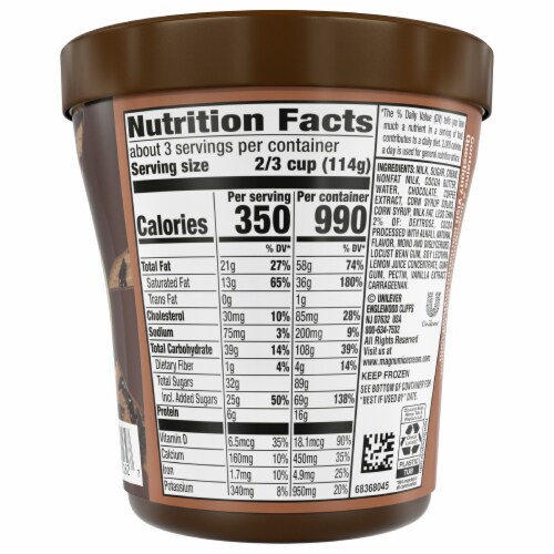 Magnum® Milk Chocolate Double Mocha Ice Cream Perspective: back