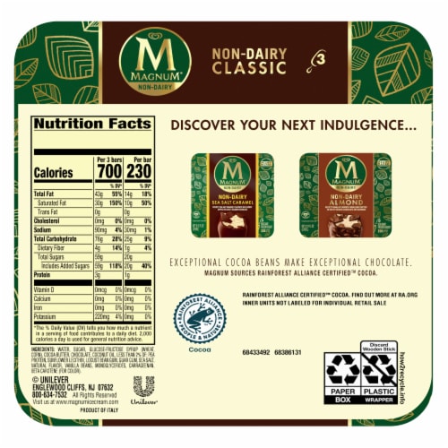 Magnum® Dairy Free Classic Frozen Dessert Bars Perspective: back