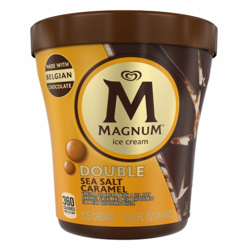 Magnum Double Sea Salt Caramel Vanilla & Caramel Swirl Milk Chocolate Ice Cream Perspective: back