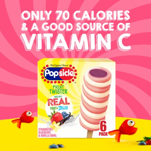Popsicle Fruit Twister Strawberry Blueberry & Vanilla Swirl Fruit & Milk Ice Pops Perspective: back