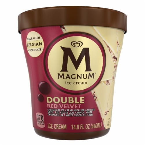 Magnum Double Red Velvet Cheesecake & Red Velvet Cake in White Chocolate Shell Ice Cream Perspective: back
