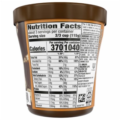 Magnum® Double Almond Brown Butter Ice Cream Perspective: back