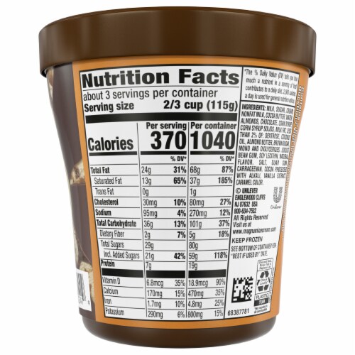Magnum® Double Almond Brown Butter Ice Cream Perspective: back