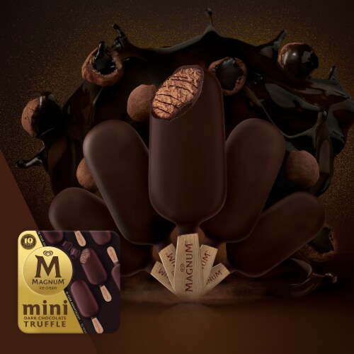 Magnum Mini Dark Chocolate Truffle Ice Cream Bars Perspective: back