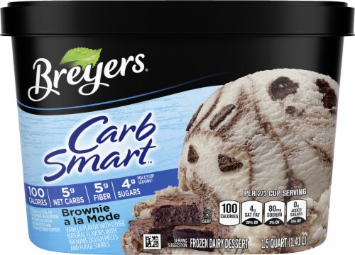 Breyers® Carb Smart™ Brownie a la Mode Ice Cream Quart Perspective: back