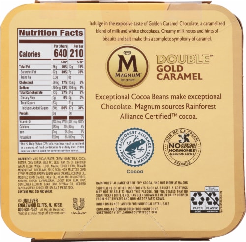Magnum Double Gold Caramel Ice Cream Bar Perspective: back