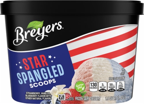Breyers® Star Spangled Scoops Ice Cream Tub Perspective: back