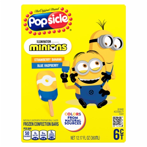 Popsicle Frozen Confection Bars Minion Perspective: back