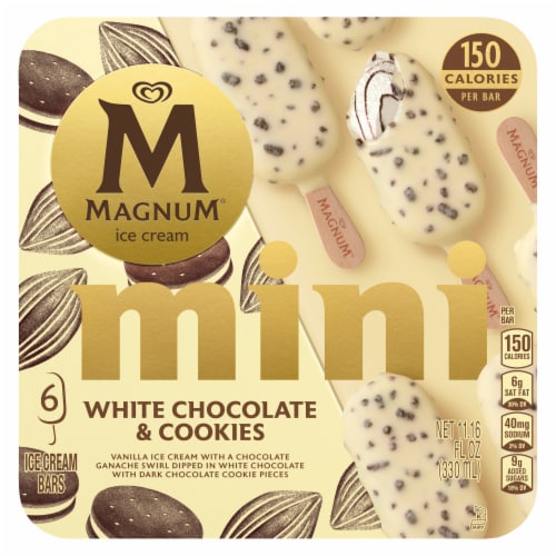 Magnum Ice Cream Bars Mini White Chocolate & Cookies Perspective: back