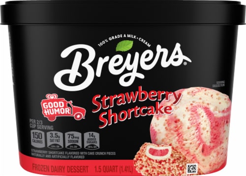 Breyers® Good Humor® Strawberry Shortcake Ice Cream Tub Perspective: back