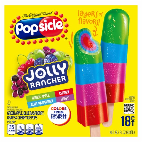 Popsicle JOLLY RANCHER Ice Pops Candy Flavor Ice Pop Perspective: back