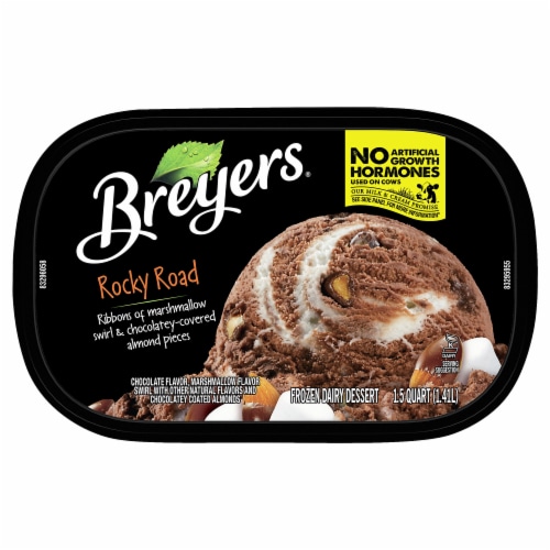 Breyers Rocky Road Frozen Dairy Dessert Perspective: back