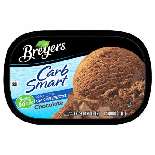 Breyers CarbSmart™ Chocolate Frozen Dairy Dessert Tub Perspective: back