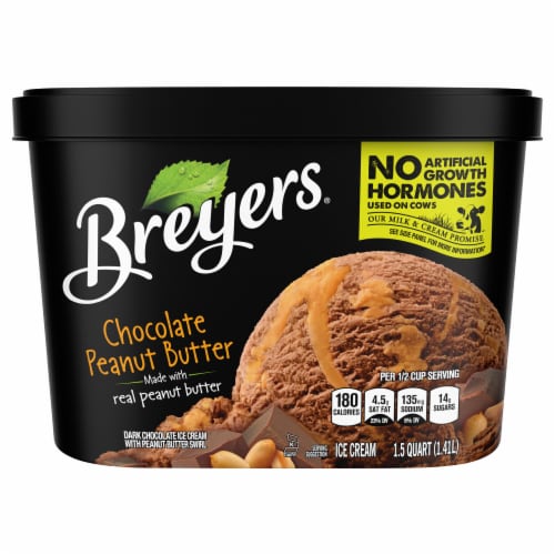 Breyers Chocolate Peanut Butter Ice Cream Perspective: back