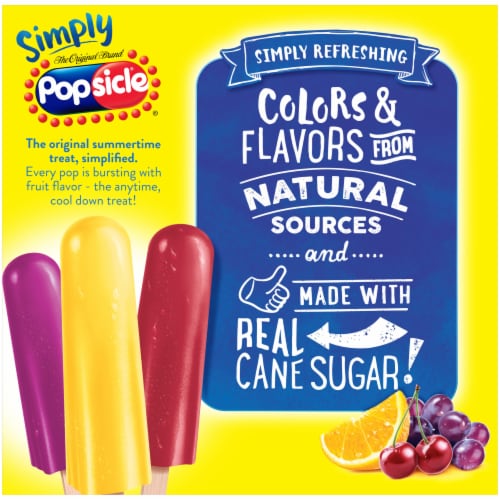 Popsicle® Simply Orange Cherry & Grape Fruit Pops Perspective: back
