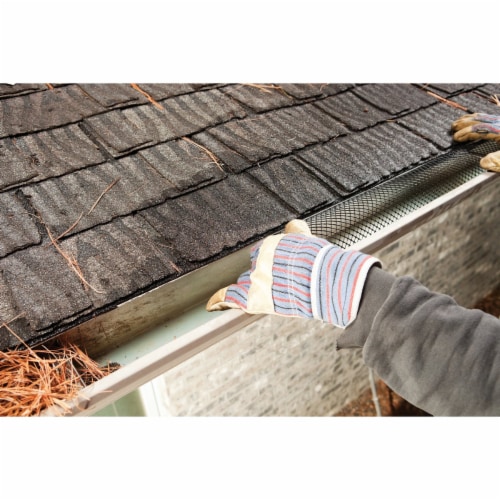 Frost King 6 In. x 20 Ft. Black Plastic Gutter Guard VX620 Perspective: back