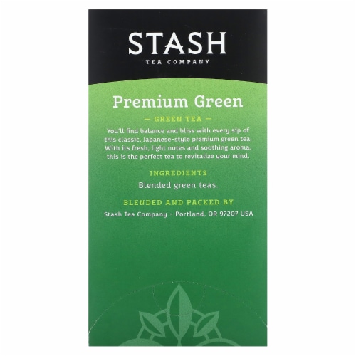 Stash Premium Green Tea Bags Perspective: back