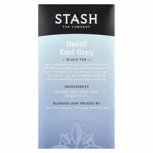 Stash Decaf Earl Grey Black Tea Perspective: back