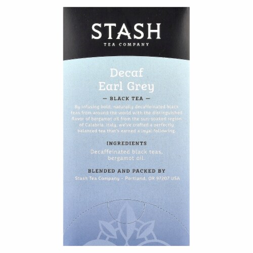 Stash Decaf Earl Grey Black Tea Perspective: back