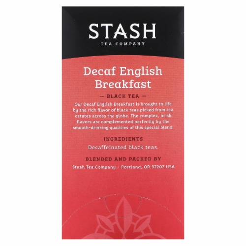 Stash Decaf English Breakfast Black Tea Bags Perspective: back