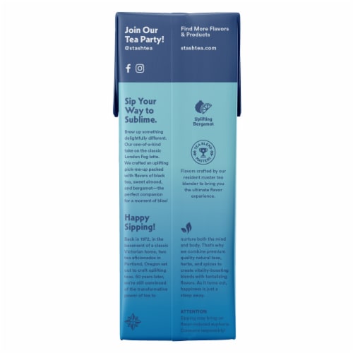 Stash Tea® Earl's Delight Latte Tea Concentrate Perspective: back
