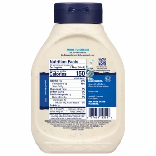Litehouse™ Chunky Blue Cheese Dressing & Dip Perspective: back