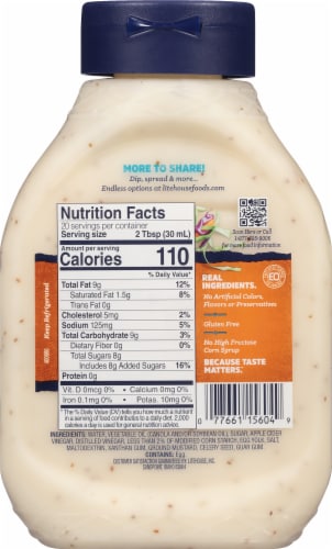 Litehouse™ Family Size Coleslaw Dressing Perspective: back
