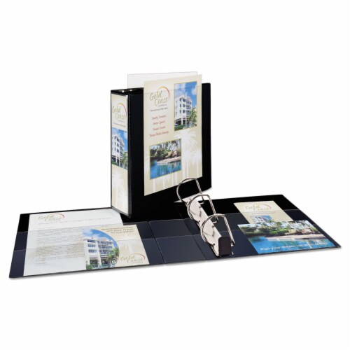 Avery® BNDR,VU,11X8.5,3IN,BK 05600 Perspective: back