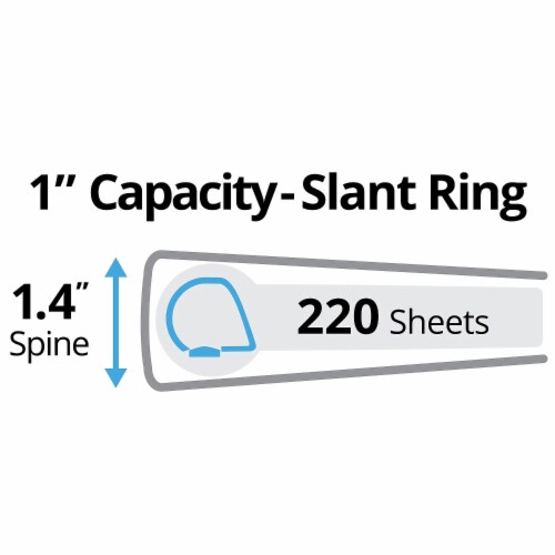 Avery® 1 Inch Durable View Binder - Black Perspective: back