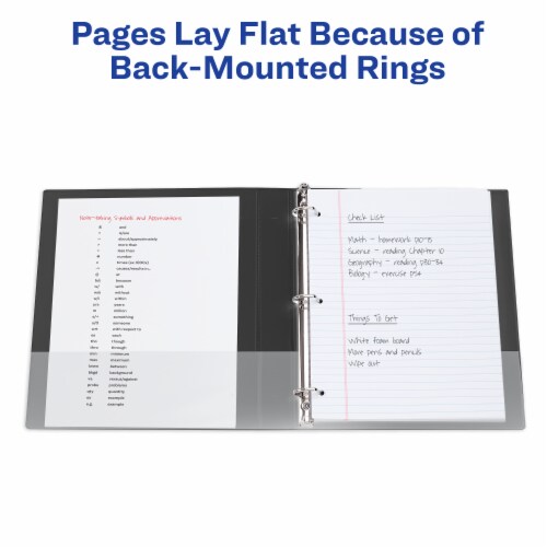 Avery™ 1-Inch Durable View Binder - Black Perspective: back