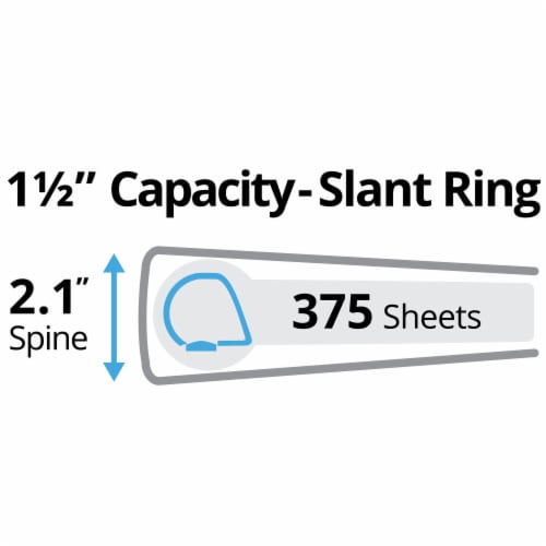 Avery™ Clear Cover Durable Binder - White Perspective: back