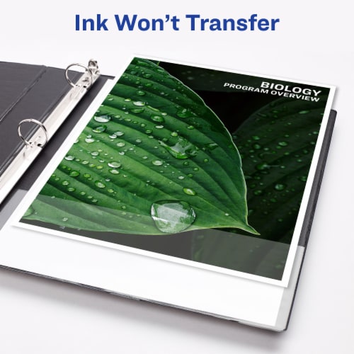 Avery™ White Clear Cover Durable Binder Perspective: back