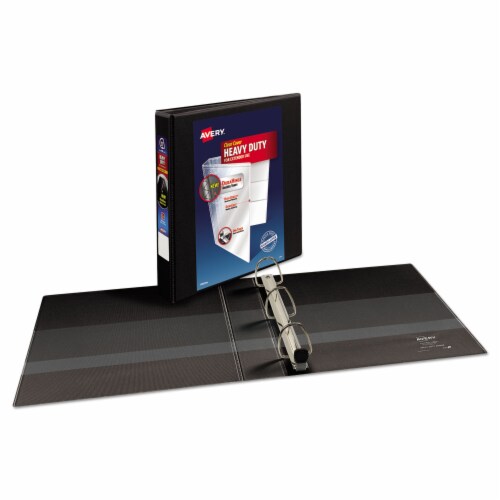 Avery® Clear Cover Heavy Duty Binder - Black Perspective: back