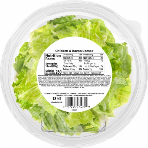 Ready Pac® Bistro® Chicken & Bacon Caesar Perspective: back