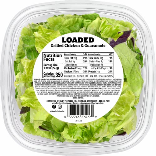 Bonduelle Bistro Loaded Bowls Grilled Chicken & Guacamole Perspective: back