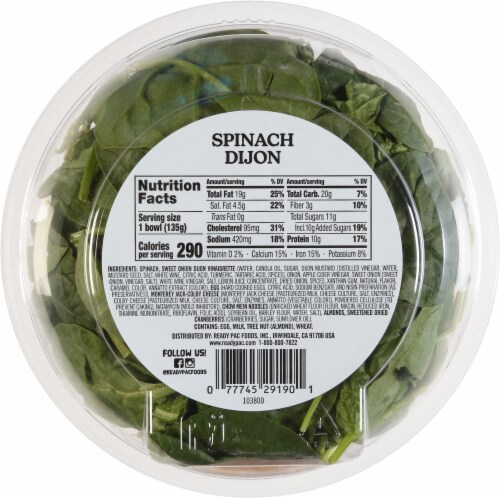 Ready Pac Bistro Spinach Dijon Salad Perspective: back