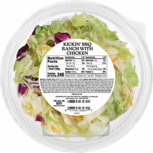 Ready Pac® Bistro® Kickin BBQ Style Chicken with BBQ Ranch Dressing Chopped Salad Kit Perspective: back