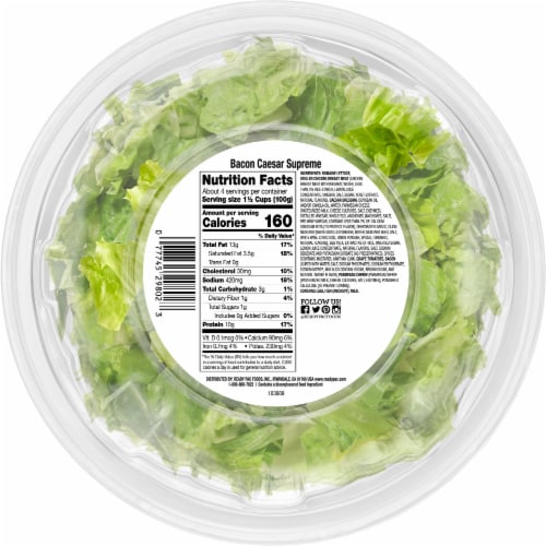 Ready Pac Foods™ Bistro® Bacon Caesar Supreme Salad Kit Perspective: back