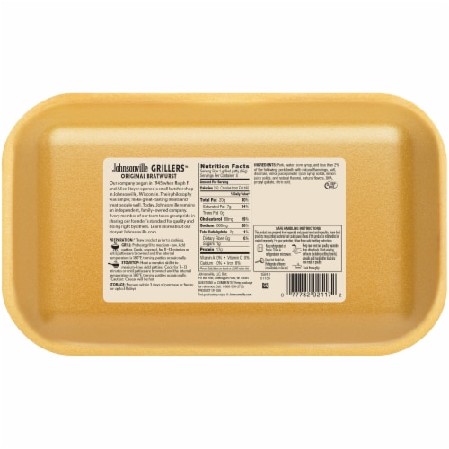 Johnsonville Grillers Original Bratwurst Patties Perspective: back