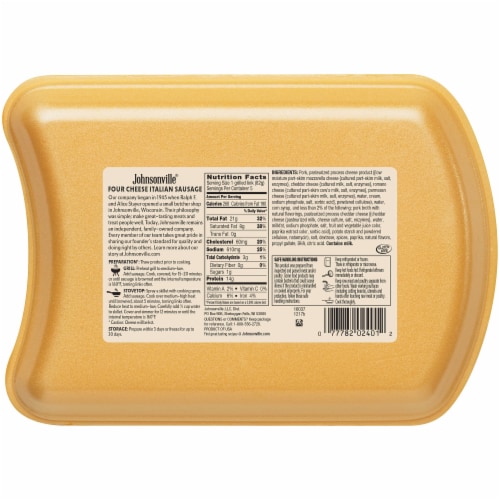 Johnsonville® Four Cheese Italian Sausages Perspective: back