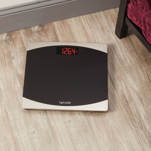 Digital Glass Scale with Stainless Steel Accents Clear - Taylor