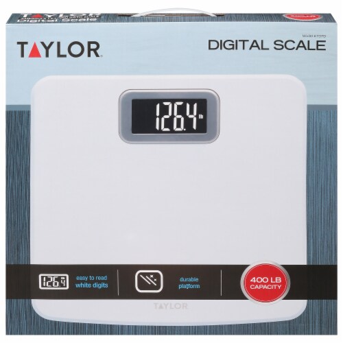 Taylor® Digital Bathroom Scale - Bright White Perspective: back