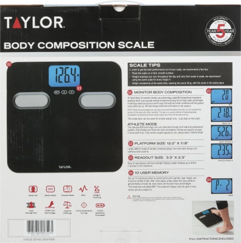 Taylor® Scale - Black Perspective: back