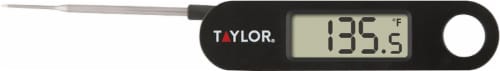 Taylor Folding Digital Thermometer - Black/Silver Perspective: back
