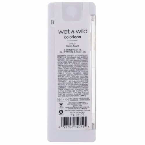 Wet n Wild Color Icon 5-Pan Eyeshadow Palette, Camo-Flaunt, 0.21 oz Perspective: back