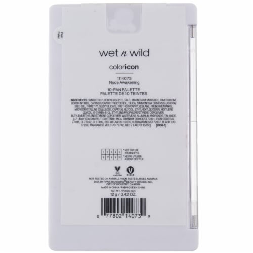 Wet n Wild Color Icon 10-Pan Eyeshadow Palette, Nude Awakening, 0.42 oz Perspective: back