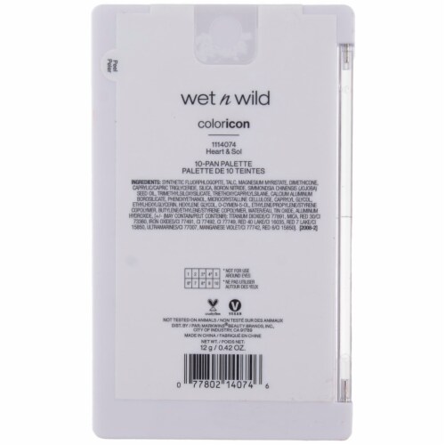 Wet n Wild Color Icon 10-Pan Eyeshadow Palette, Heart & Sol, 0.42 oz Perspective: back
