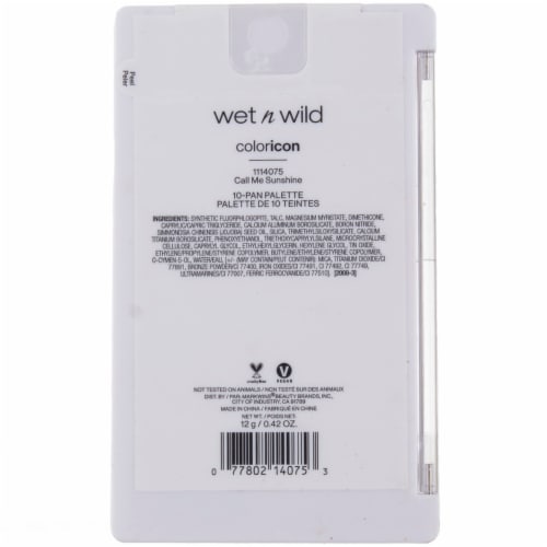 Wet n Wild Color Icon 10-Pan Eyeshadow Palette, Call Me Sunshine, 0.42 oz Perspective: back
