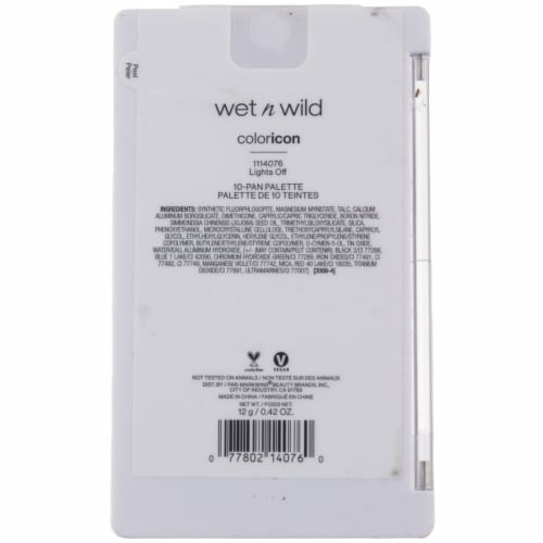 Wet n Wild Color Icon 10-Pan Eyeshadow Palette - Lights Off Perspective: back